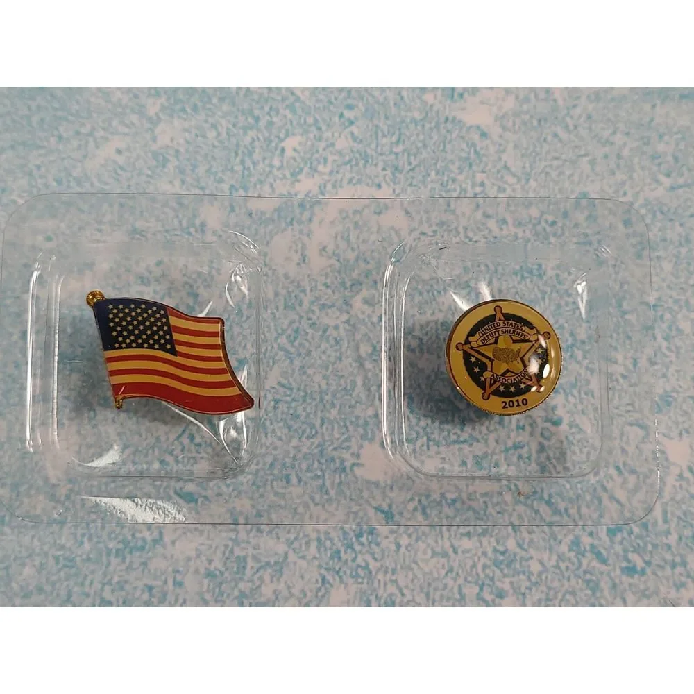 2010 United States Deputy‎ Sheriffs Association American Flag Lapel Pin Set